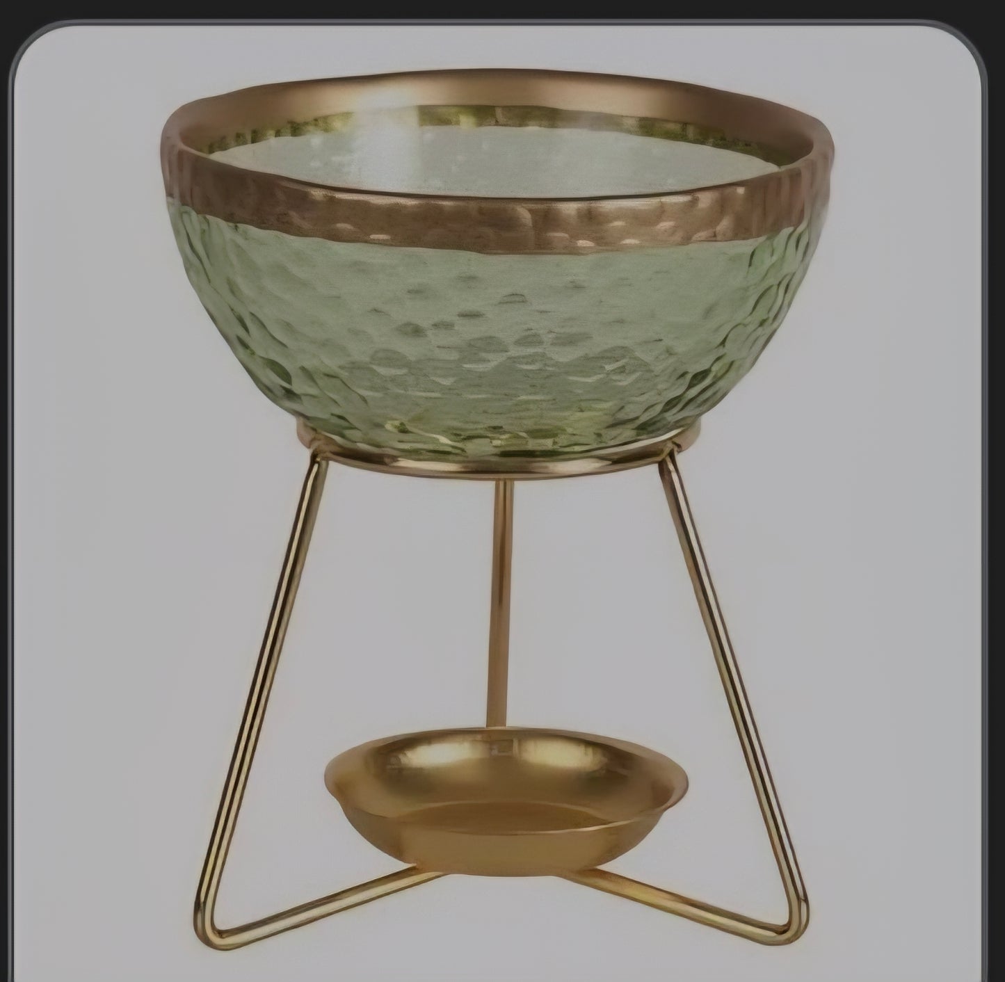 Glass Bowl Gold Rim Wax Burner